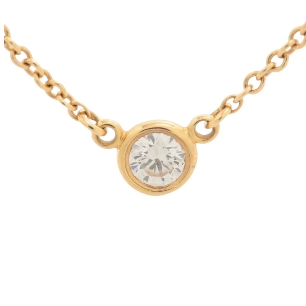 TIFFANY & CO. Elsa Peretti Diamonds by the Yard Pendant Necklace 18k Yellow Gold
